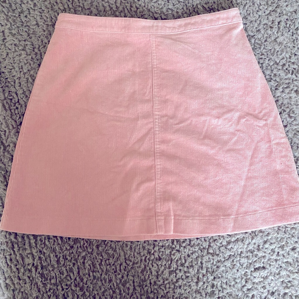 Pink corduroy skirt